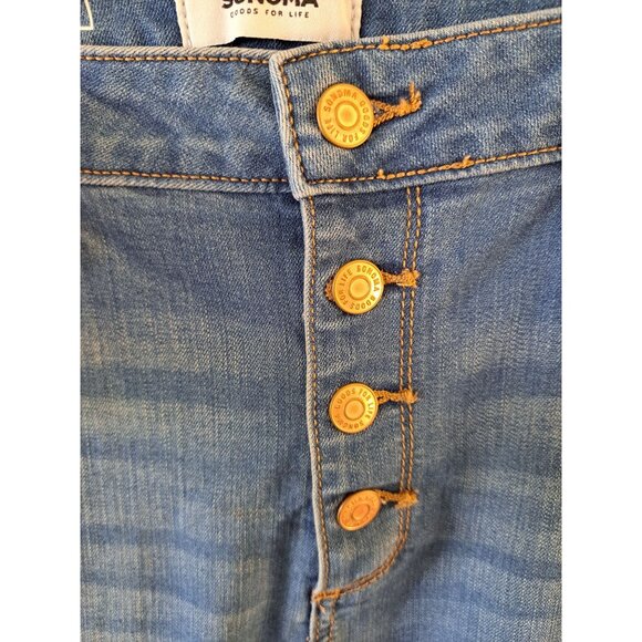 NEW Sonoma Cropped Boot Jeans 16R High Rise Straight Button Fly  Denim Women's - Picture 3 of 9